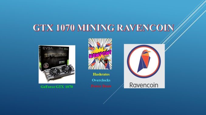 KAWPOW - GTX 1070 - Mining Ravencoin | Hashrates - Power Draw - Overclocks