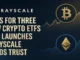Grayscale Investments office and crypto ETF concept with Bitcoin and Ethereum visuals