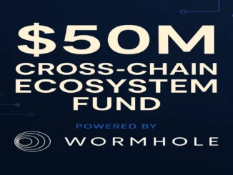 Futuristic digital illustration of interconnected blockchains glowing in blue and purple light, symbolizing cross-chain connectivity and Web3 innovation