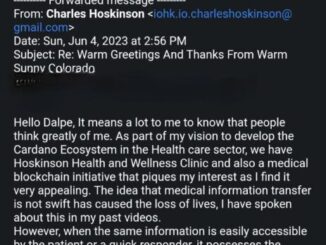 An Email Impersonating Cardano founder Charles Hoskinson. He has warned aboutt the rise of AI generated scams and fraud: Twitter