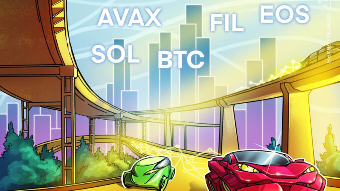 Bitcoin price gathers strength as SOL, AVAX, FIL and EOS Bitcoin price gathers strength as SOL, AVAX, FIL and EOS prep for a breakout