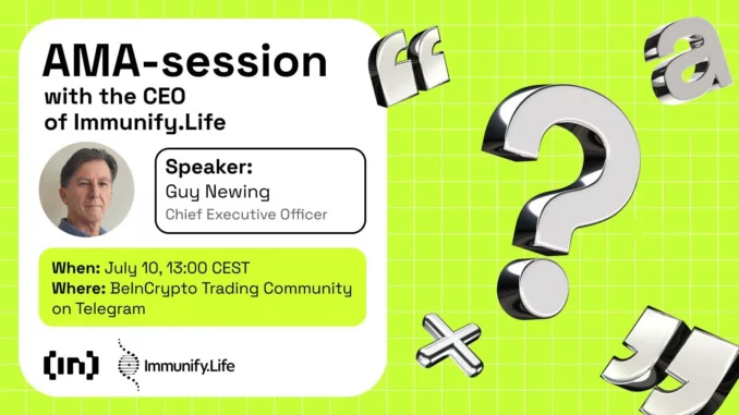 Immunify.Life X AMA Session With BeInCrypto Immunify.Life X AMA Session With BeInCrypto