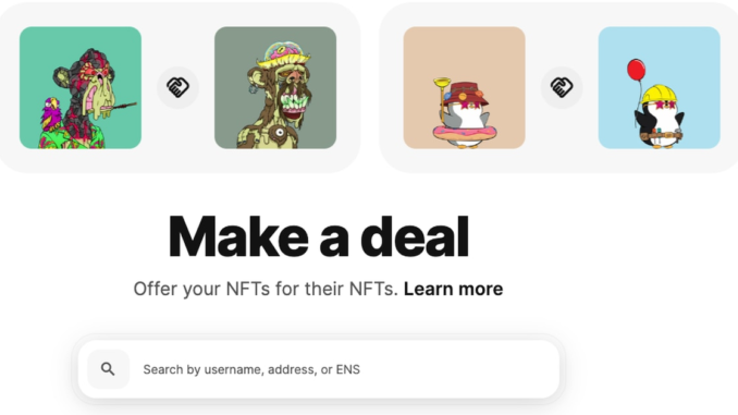 OpenSea Makes ‘Deals,’ Launches Peer-to-Peer NFT Swaps OpenSea Makes ‘Deals,’ Launches Peer-to-Peer NFT Swaps