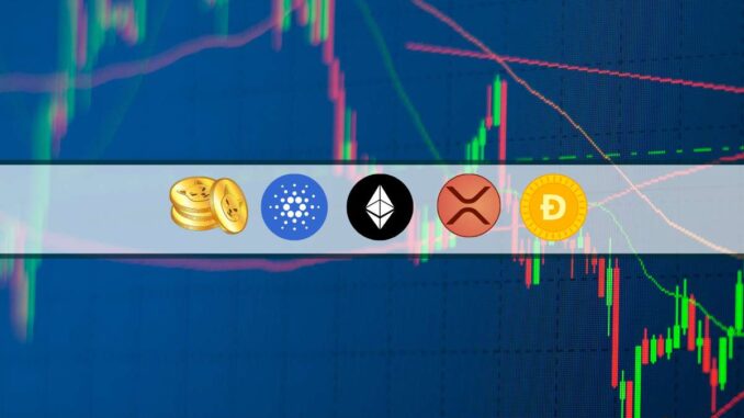 ETH, XRP, ADA, SHIB, and DOGE ETH, XRP, ADA, SHIB, and DOGE