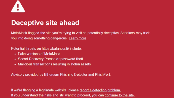 DeFi Protocol Balancer Says Web Front End Is ‘Under Attack’ DeFi Protocol Balancer Says Web Front End Is ‘Under Attack’