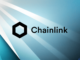 Graphic depicting Chainlink’s LINK token and its significant recovery with exchange supply reaching a four-year low.