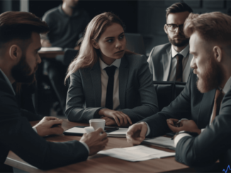 Illustration of Genesis creditors and DCG in a financial disagreement over cryptocurrency repayment methods and valuation issues.