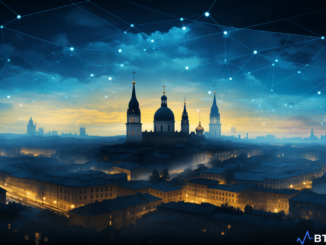 Kateryna Kapliuk, the candidate for the head of Ukraine’s National Agency on Corruption Prevention, surrounded by cryptocurrency symbols representing her disclosed altcoin holdings.