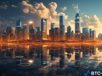 Hong Kong skyline with financial district buildings, symbolizing cryptocurrency regulation and financial hub status.