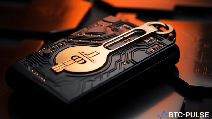Singapore Police Recommend Hardware Wallets to Combat Rising Crypto Drainer Hardware wallet displaying cryptographic security key. Singapore Police issue cybersecurity warning, advocating for enhanced protection against crypto drainers in the evolving digital landscape.