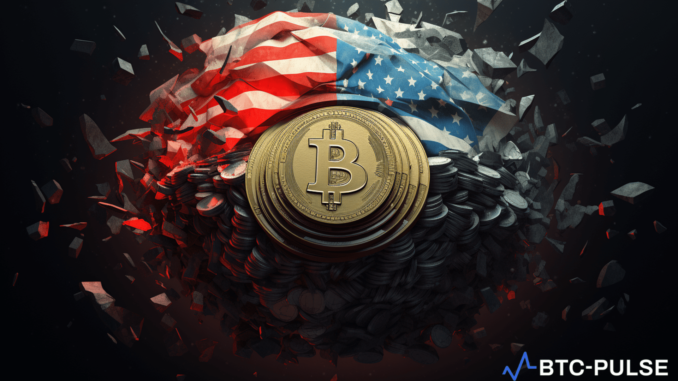 US Expands Sanctions on Russian Crypto Operations Amid Evasion Concerns Digital currency symbols intertwined with the US and Russian flags, depicting the escalation of sanctions on Russian cryptocurrency operations