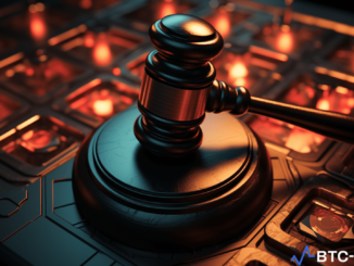 Coinbase and SEC logos depicted with a scale, symbolizing the ongoing legal battle over cryptocurrency classification.