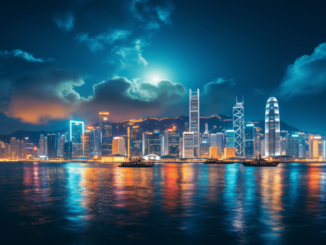 HKMA building with digital currency icons symbolizing Hong Kong's stablecoin regulation launch