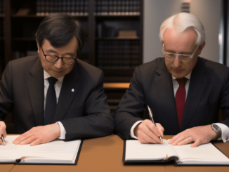 CBDC Representatives from Banque de France and Hong Kong Monetary Authority signing Memorandum of Understanding