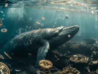 A visual representation of a Bitcoin whale transfer in the cryptocurrency market