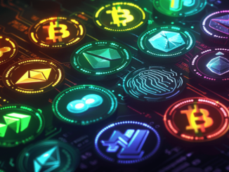Illustration of India digital currency symbols against a dark background representing darknet activities.