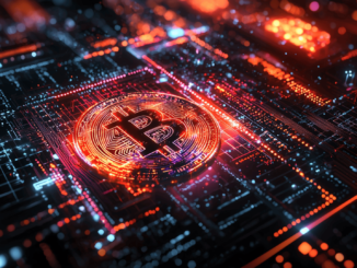 Logo of WazirX cryptocurrency exchange with a digital background