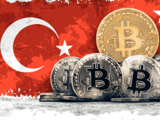 Logos of Coinbase and KuCoin with the Turkish flag in the background, symbolizing the expansion of crypto exchanges into Turkey.