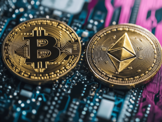 Bitget and KoinX logos with a graphic symbolizing cryptocurrency tax reporting.