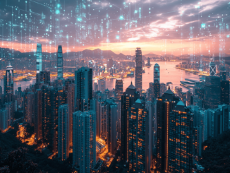 Hong Kong traders watching stablecoin-linked stock prices drop on monitors