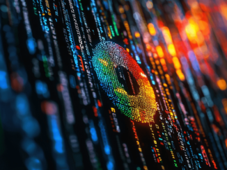 A computer screen displaying the Chromium browser logo with code in the background, symbolizing the recent zero-day vulnerability exploited by hackers.