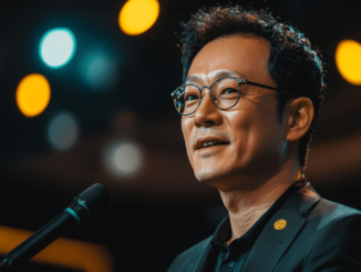 Binance CEO Richard Teng speaking at Korea Blockchain Week 2024 in Seoul.