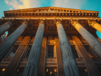 Bank of England building with a focus on financial risks from private settlement assets like stablecoins.