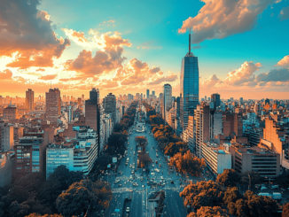 Graphic depicting Argentina's rise as Latin America's leading cryptocurrency market, surpassing Brazil in user inflows.