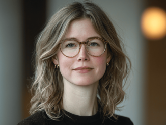 Portrait of Amelia Andersdotter, new interim director of the Universal Privacy Alliance, promoting digital privacy.