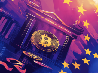 Illustration of crypto compliance with EU regulatory guidelines focusing on restrictive measures.