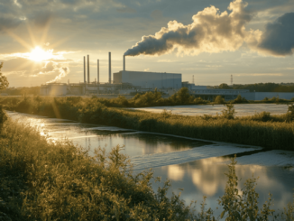 A view of Greenidge Generation’s Dresden, NY facility amidst environmental and legal debates.