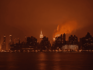 New York City skyline at night, representing the location linked to Ronald Spektor in a $6.5 million crypto theft case.