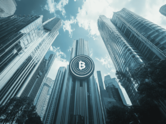 Singapore Gulf Bank headquarters with a stablecoin symbol, showcasing its strategic growth plans.