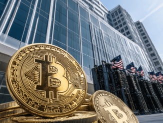 SEC building with Touzi Capital logo and crypto mining rigs in the background