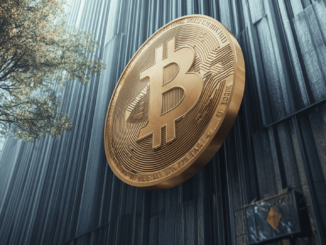 WisdomTree logo alongside XRP symbol and SEC building.