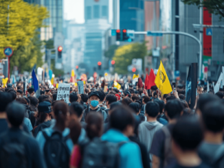 Chart showing record $34 billion crypto trading volume due to South Korean martial law unrest.