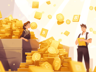 Illustration of Binance P2P Gold, Silver, and Bronze merchant tiers with benefits summary.