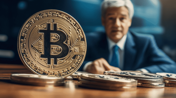 Jamie Dimon at JPMorgan investor day discussing Bitcoin investment access Jamie Dimon at JPMorgan investor day discussing Bitcoin investment access