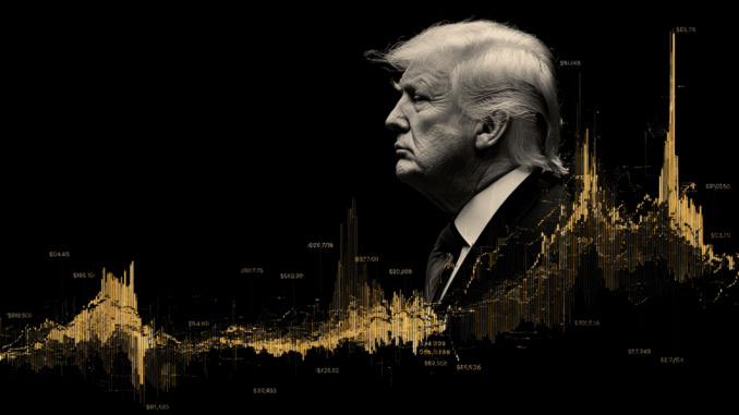 Trump TRUMP memecoin chart showing trading volume and profits for exchanges like Coinbase and Binance