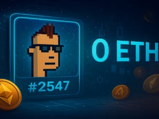 Digital illustration showing a CryptoPunk NFT surrounded by Ethereum coins and transaction graphics representing a zero-value sale