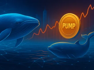 Trading dashboard showing a $4.1 million leveraged long position in the $PUMP token, with profit and loss metrics and on-chain data visualization.