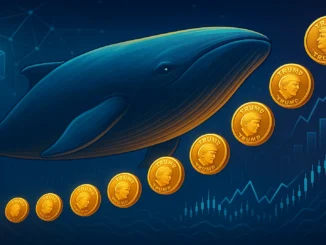 Whale “65AXrL” Accumulates TRUMP Tokens Alt text: Digital illustration of a crypto whale accumulating TRUMP tokens with glowing blockchain visuals