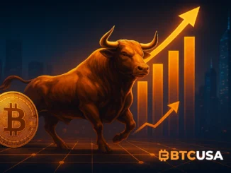 Digital visualization of blockchain network and rising crypto charts symbolizing on-chain recovery and market turnaround