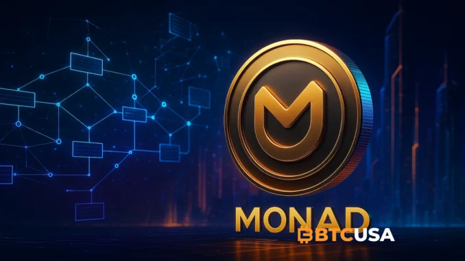 Futuristic illustration of a next-generation Layer 1 blockchain powering high-speed crypto trading