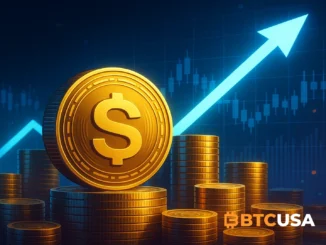 Digital visualization of rising stablecoin reserves on Binance signaling potential market momentum