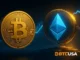 Digital illustration showing Ethereum coin glowing beside Bitcoin, symbolizing capital rotation by a major crypto whale
