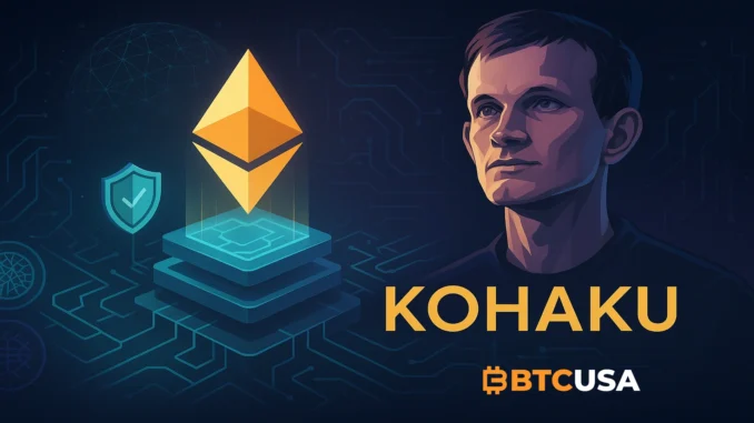 Illustration showing Ethereum privacy technologies evolving through Kohaku framework