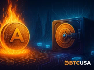 Futuristic crypto-themed illustration showing a large token burn event and locked token vaults, symbolizing Aster’s supply reduction and airdrop allocation.