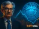 Cinematic illustration of Jerome Powell with economic charts showing inflation and labor market trends.