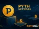 Illustration of Pyth Network executing monthly PYTH token buybacks using DAO revenue